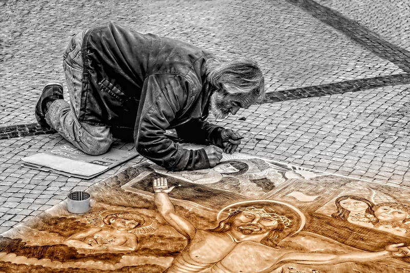 Elderly Man Sharing Stories